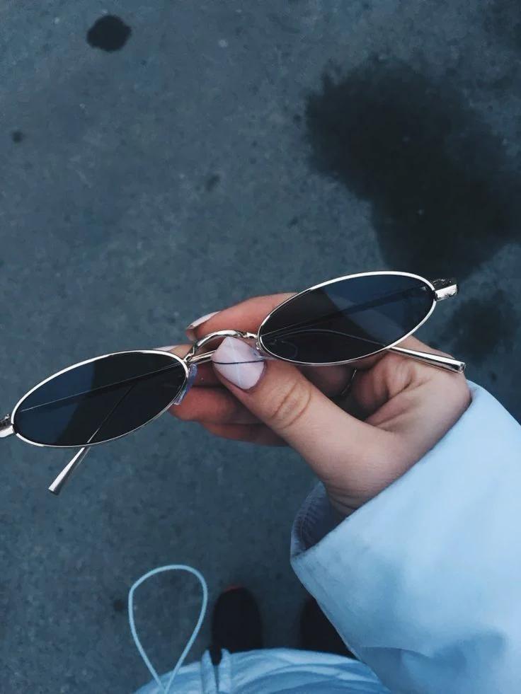 Black Oval Sunglasses