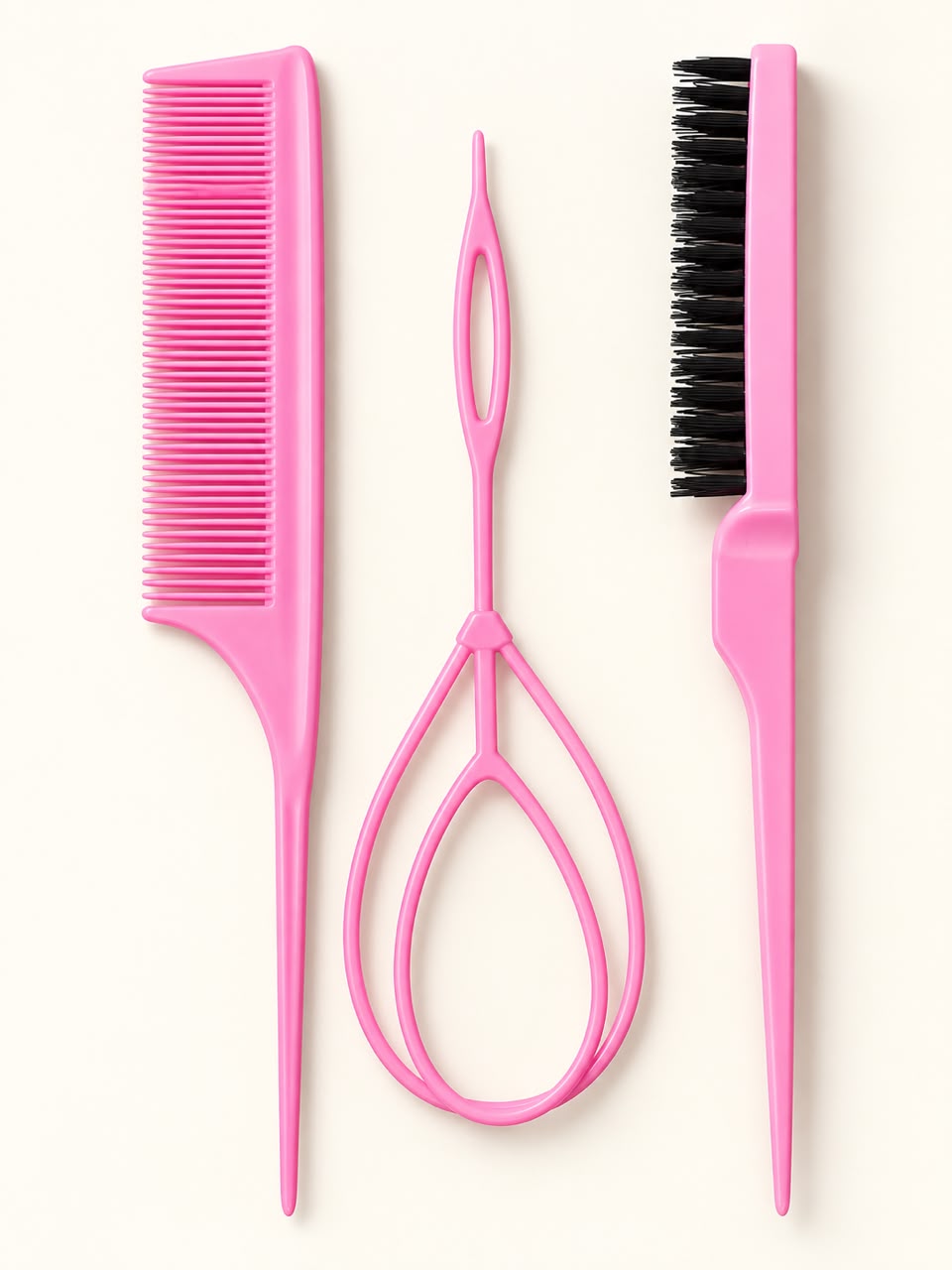 Pink Hair Styling Tool Set