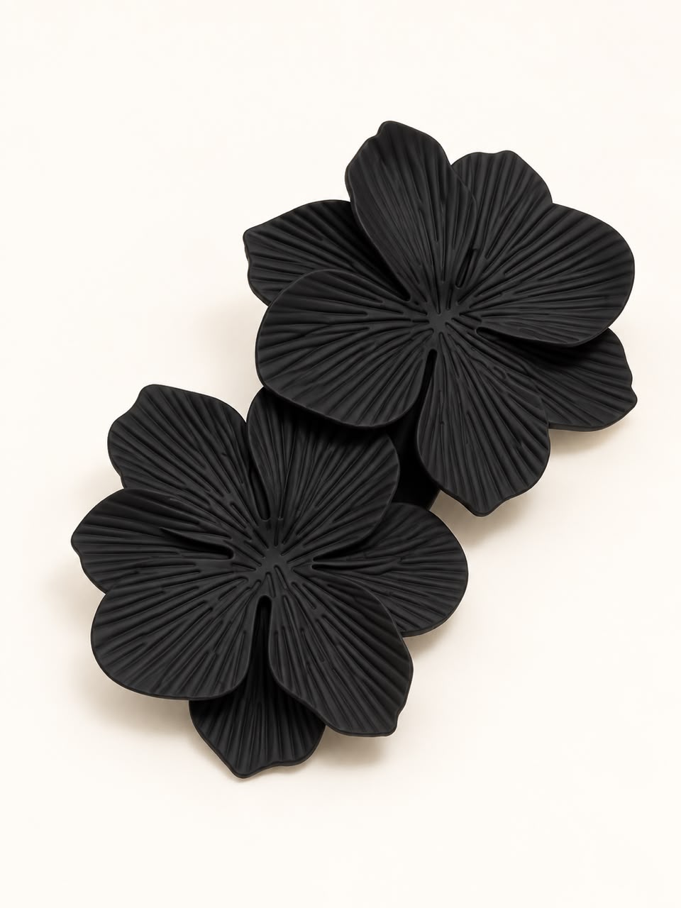 Black Floral Hair Clip Set