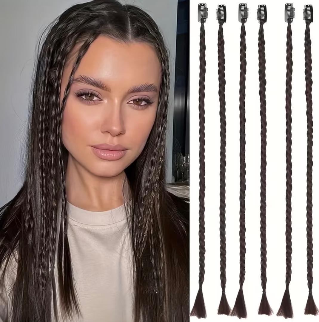 Braided Hair Extension Clip Set
