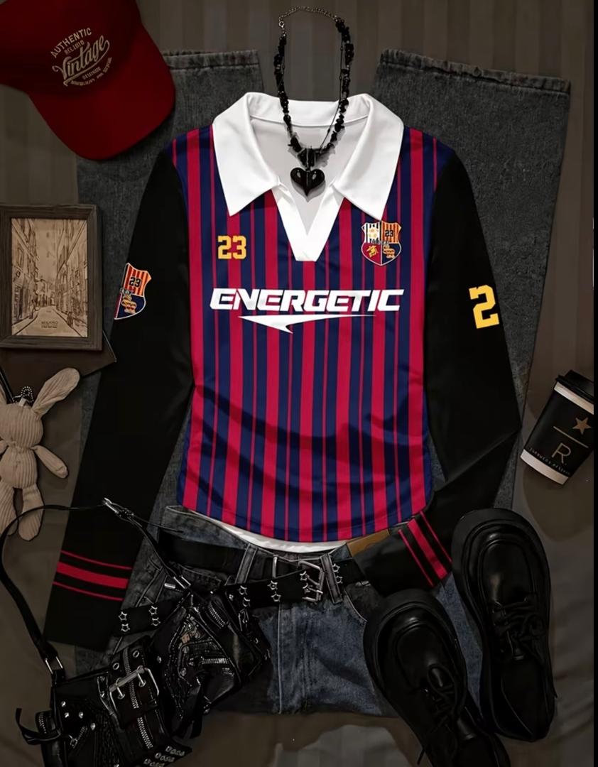 Red Blue Striped Jersey