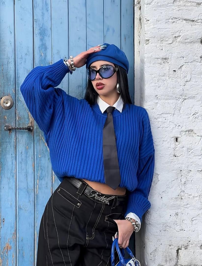 Royal Blue Knit Sweater