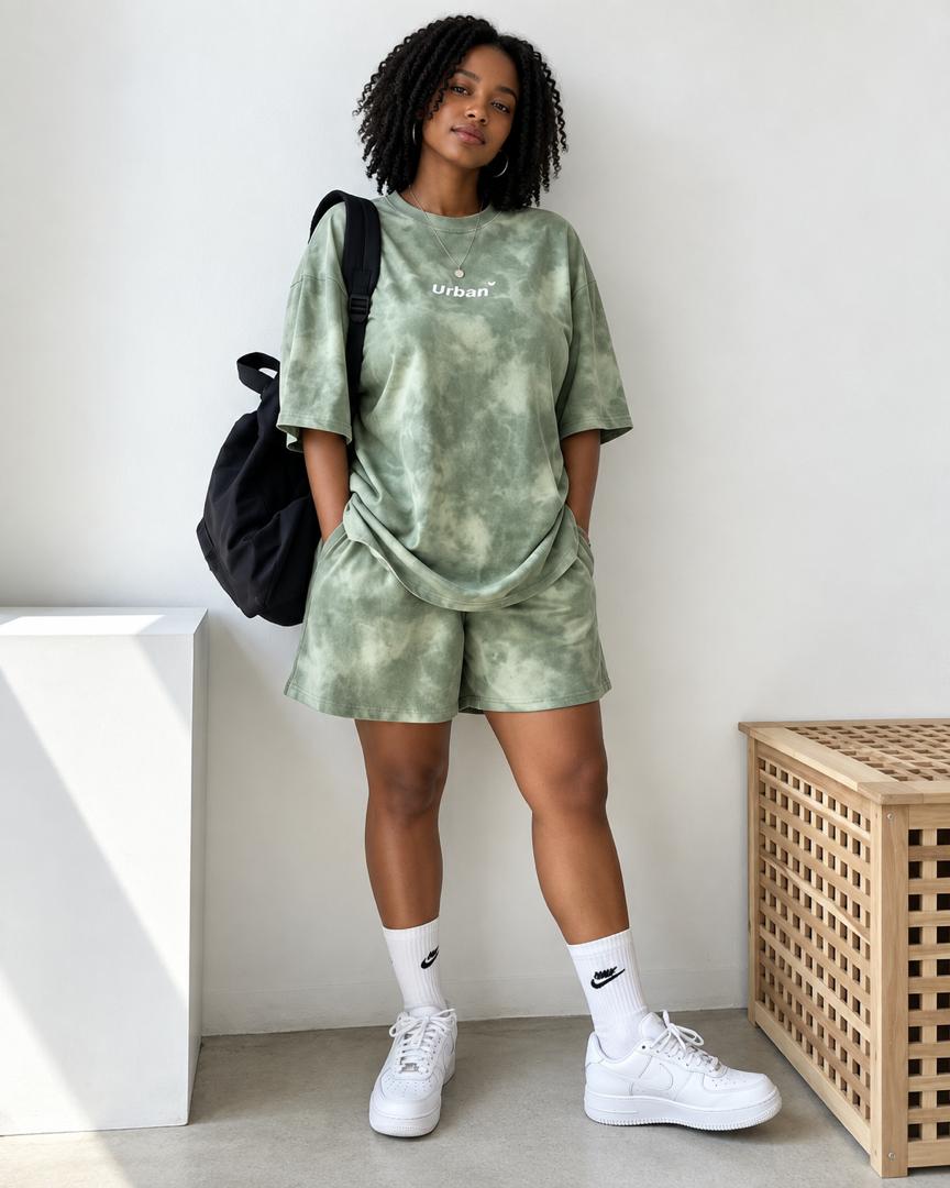Tie Dye Shorts Set
