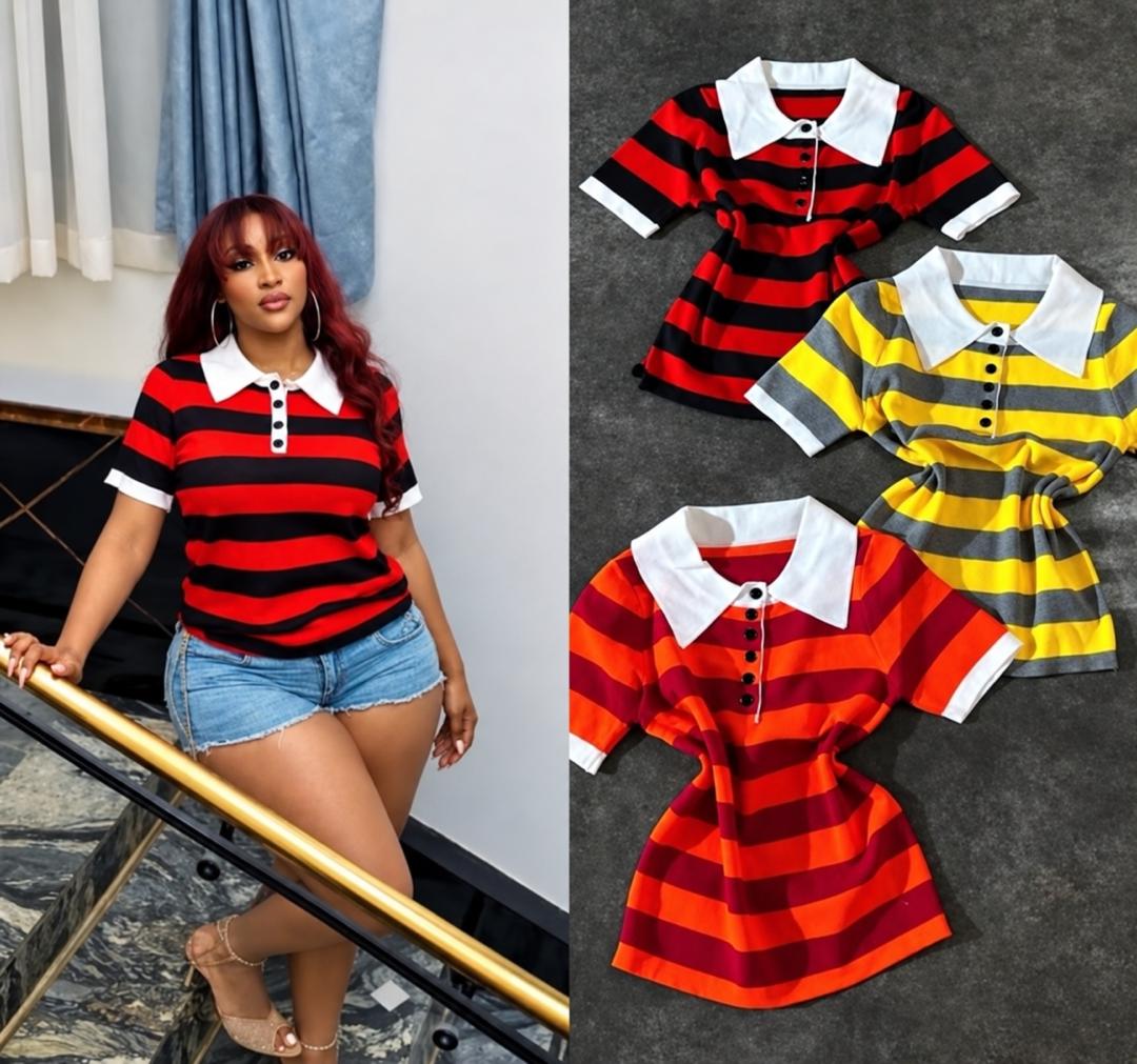Striped Polo T-Shirt